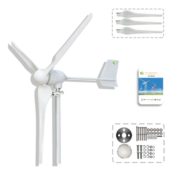 1000W 24V 48V Galingas Gyvenamasis Vėjo Turbinų Generatorių Mažas vėjo malūnas Sistema Hibridinė Vėjo, Saulės Energijos Sistema