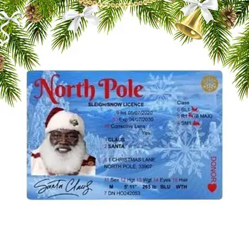 Kalėdų Santa Šiaurės Elnių Kamanas Licencijos Santa Claus Virtualus Licencijos Patvarus Santa Kamanas Vairuotojo Pažymėjimas, Rinkimo Kortos Žaislas
