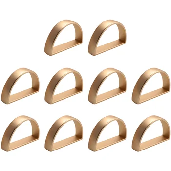 10 Vienetų Aukso Servetėlių Žiedai Metaliniai Servetėlių Žiedas Turėtojai Modernaus Dizaino Žiedas Turėtojas Metalo Puslankiu Valgiaraščių Sagtys