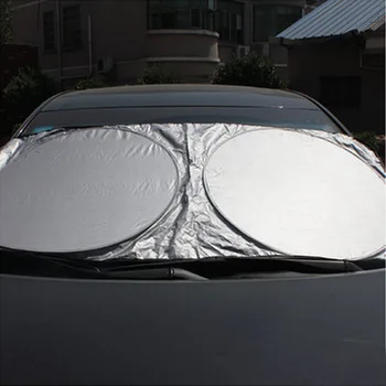 150x70cm Automobilio priekinį Stiklą Saulės pavėsyje Priekinio Lango Skydelis Padengti skėtį nuo saulės Sidabro Folija Anti UV Atšvaitas Raštas Automobilio stiliaus