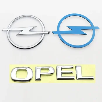 1pcs ABS 3D naujausias Automobilių Priekiniai Galiniai logotipas kamieno lipdukas automobilio priekinio kapoto Emblema lipdukas, optikos Reikmenys Opel