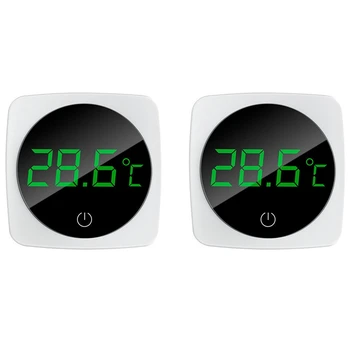 2 Gabalas Akvariumo Termometras, Temperatūros Jutiklio tikslumas ±0.9°C Balta ABS 5S Atnaujinti Touch Ekranas HD Skaitmeninis