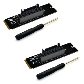 2 Pack M. 2 (NGFF) SSD Su PCI-E Express 4X Adapteris M. 2 Raktas M Riser Card M. 2 NGFF Stove Kortelę Bitcoin Miner Kasyba