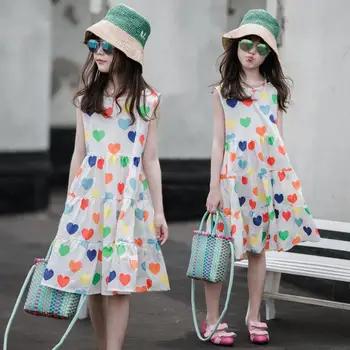2022 Kūdikių Mergaičių Vasaros Naujas Mados korėjos Rankovių Gėlių Spausdinti Suknelės, Vaikų Drabužiai Princesė Šalis Kelio ilgio Suknelė P09