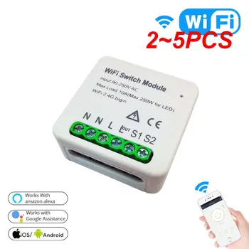 2~5VNT Wifi, Įjunkite Modulio 2.4 ghz, Belaidis Valdymo Vieno Ir dviejų Kontrolė -fi Kontrolės 95-250v Smart Gyvenimo Smart Switch 2500w