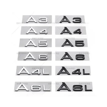 3d ABS Raidžių Galiniai Kamieno Ženklelis Lipdukas Emblema Decla Audi A3 A5 A6 A4L A6L Q2 Q2L Q3 Q3L Q5 Q7L Automobilių Dekoro Priedai