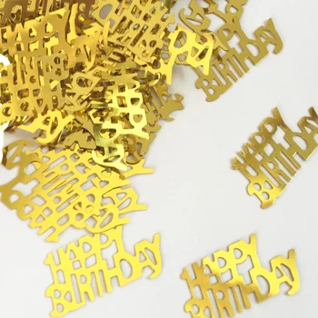 50g Aukso Aukso GLITZ LAIMINGAS BIRHTDAY Folija Drožlių METALLIC KONFETI Suaugę Dvyniai gimtadienio stalo apdailos komplektai