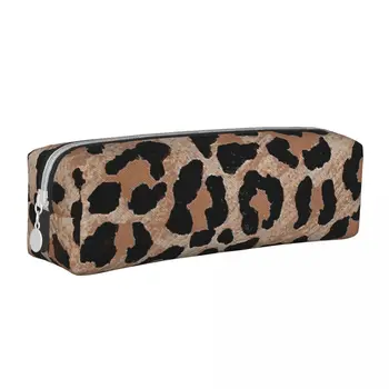 Cheetah Leopardas Spausdinti Pieštuko Atveju, Pieštukų Dėžutė Rašiklio Laikiklis, skirtas Studentų Didelių Saugojimo Krepšys mokyklinės prekės, Dovanos, Raštinės reikmenys
