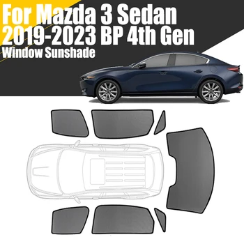 Custom Magnetinio Automobilio Langą skėtį nuo saulės Už Mazda 3 BP Sedanas 2019-2023 4th Gen Užuolaidų Akies Priekinio Stiklo Rėmo Uždanga