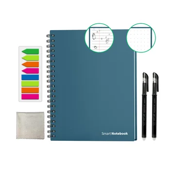Daugkartinio naudojimo, Smart Notebook Digital Notepad A4 Pamušalu Punktyras su Trinamos Rašiklį ir Nuvalykite už Eskizas Debesys Saugojimo ir pakartotinio naudojimo be Galo