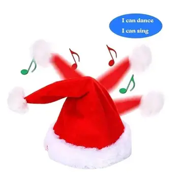 Elektros Kalėdų Skrybėlę Muzikos Šokių Kalėdų Senelis Vaikams Skrybėlę Dainavimo Skrybėlę Kalėdų Arkliukas Kalėdos Sūpynės Elektros Skrybėlę K3J7