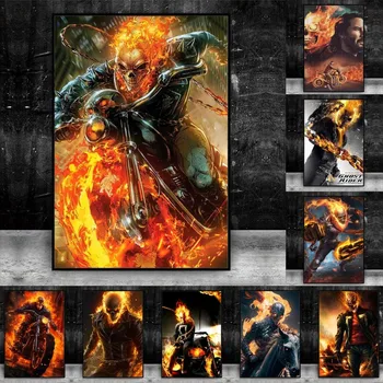 Ghost Rider Plakatas Popieriaus, Spausdinimo Namų Kambarį Miegamojo Įėjimas, Baras, Restoranas, Kavinė Meno Tapybos Apdaila