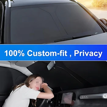 Juoda Madinga Automobilio priekinio Stiklo skėtį nuo saulės Blokuoja UV Spindulius, Lengvas Ir Patvarus Automobilis skėtį nuo saulės