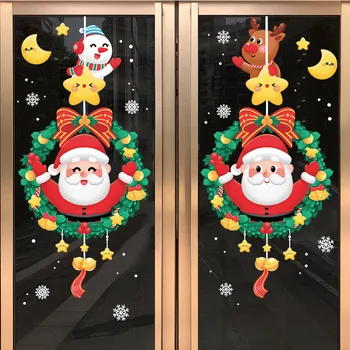 Kalėdų dekoracijos, Naujųjų Metų Vaikams, sienų lipdukai, Dekoro kambaryje, Sienos Dekoratyvinis lipdukas langams, 2023, Nemokamas pristatymas