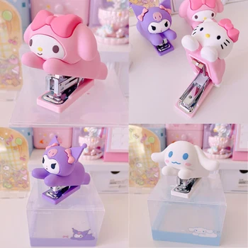 Kawaii Sanrio Hello Kitty Mano Melodija Mini Siūti Kuromi Cinnamoroll Nešiojamų Mažas Siūti Daugiafunkcinis Knygų Įrišimo Mašina