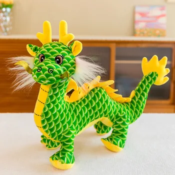 Kinų Zodiako Dragon Lėlės Mielas Minkštas Pliušinis Įdaryti Modeliavimas Gyvūnų Kūdikiams, Vaikams, Naujų Metų Talismanas Dovana Žaislas Namų Dekoro Ornamentu