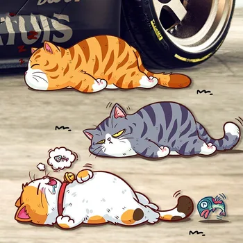Kūrybos įdomus animaciją kačių automobilių lipdukai Naminių kačių automobilių lipdukai Asmeninį atspindintis elektrinių transporto priemonių, motociklų kūno lipdukai.