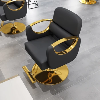 Madingi Prabangūs Barber Kėdės Klasikinis Aukso Profesinės Porankiai Kėdė Minimalistinio Pagalvėlės Patogiai Cadeira Baldų Salonas