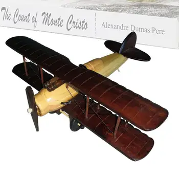 Medinės Plokštumos Senovinių Amatų Dekoro Nešiojamų Derliaus Lėktuvo Dekoro Orlaivių Rankdarbių Lėktuvo Modelius, Suaugusiems, Merginos Ir Berniukai