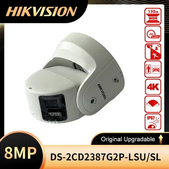 Originalus Hikvision DS-2CD2387G2P-LSU/SL 4K 8MP POE ColorVu AcuSense Panoraminis Strobe Šviesos Ir Garso Signalizacijos Bokštelis Tinklo Kameros