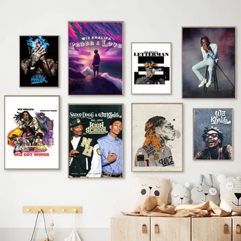 Reperis Wiz Khalifa Plakatas Kraftpopieris Derliaus Plakatas Sienos Meno Tapybos Studijų Lipdukai