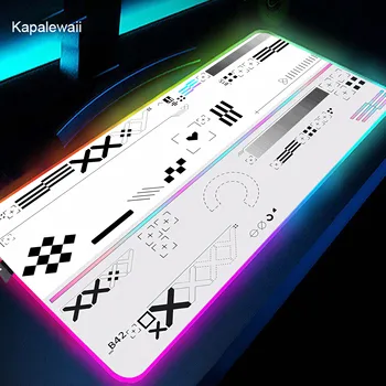 RGB Pelės Mygtukai Kompiuterio Klaviatūros Kilimėlis Spausdinimo Surinkimo CSGO LED Darbalaukio Užrakinimo Krašto Pelės Kilimėlis, Didelis Guminis Kilimas Deskmat