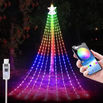 Smart App Kontrolės Kalėdų Žvaigždė Pasakos Šviesos 9x2.8M 