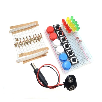 Smart Elektronika Starter Kit For arduino uno r3 mini Breadboard LED jumper wire mygtuką