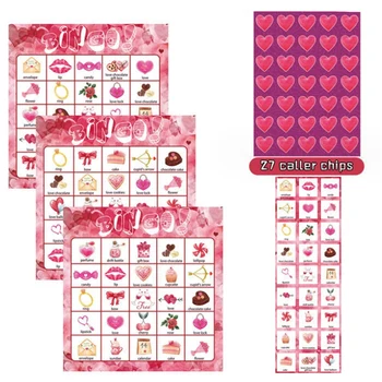 Valentino Dieną Bingo Korteles 24 Žaidėjai Pakeitimo Vaikams Šalis, Kortų Žaidimai, Mokyklos Klasėje, Žaidimai, Meilė Šalies Prekių