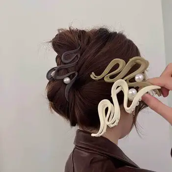 VANIKA Moterų Nereguliarus Metalo Metalo Plaukų Letena Įrašą Elegantiškas Mados Geometrinis Plaukų Clips matinio plaukai surišti į uodegą Įrašą Plaukų Aksesuarai