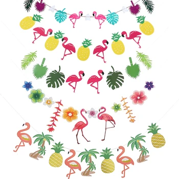 Vasarą Havajuose Apdailos Vėžlys Lapų Flamingo Ananasas, Arbūzas Reklama Havajai Tropic Gimtadienio Luau 