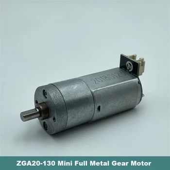 ZGA20-130 Mini 20mm Pavara Variklis Micro Full Metal pavarų Dėžė Variklis DC 3V 5V 6 V 420RPM Lėtas Greitis Didelis Sukimo momentas 