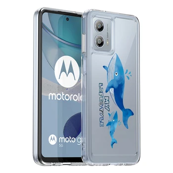 Zoon Stiliaus Aišku, Minkštos TPU Bamperis Telefono Korpusas, Skirtas Motorola Moto G53 5G atsparus smūgiams Sunku Galinį Dangtelį